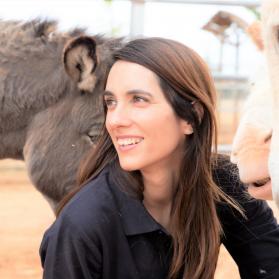 Rosa Chaparro con burros